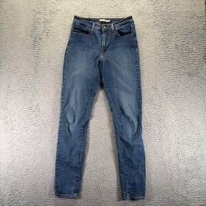 Levi's 721 Jeans Women's 29x30 Blue Cotton Denim Skinny High Rise Faded Stretch